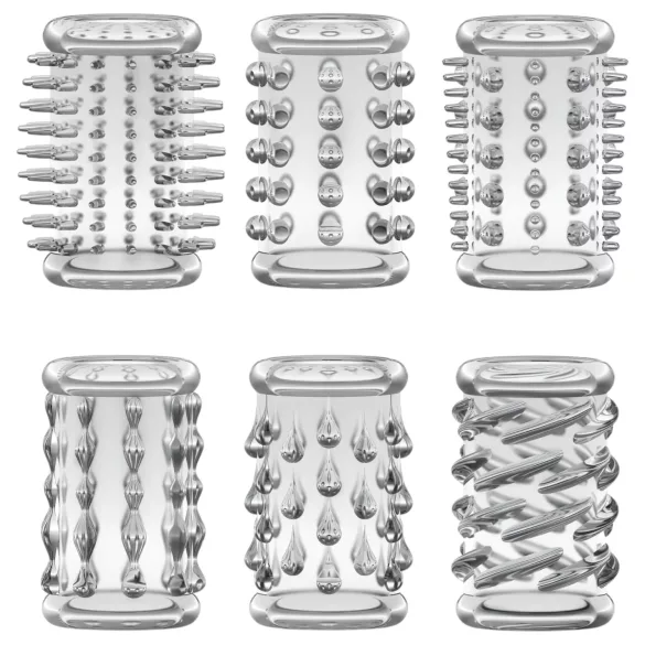 Stay Hard - Penis-Manschettenset - transparent (6 Stk.)