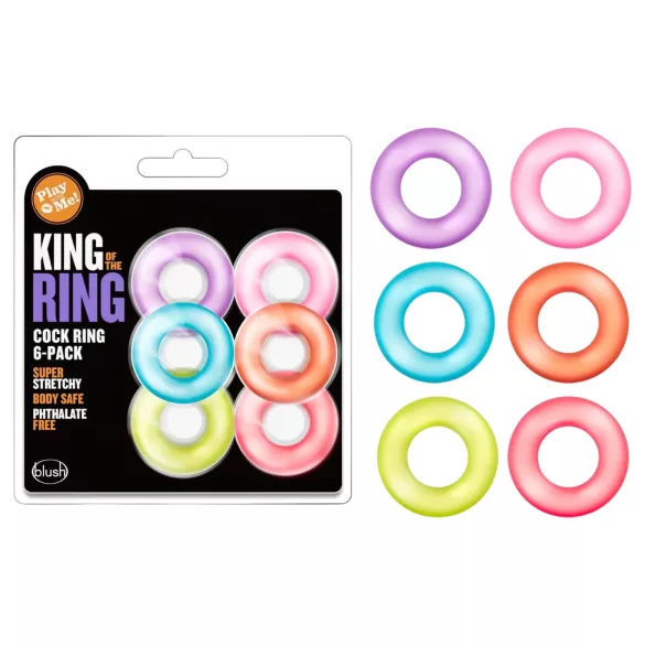 King of the Ring - Penisring-Set - Bunt (6 Stück)