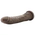 Dr. Skin 8,5 - naturgetreuer Dildo mit Saugnapf (braun, 20,5 cm)