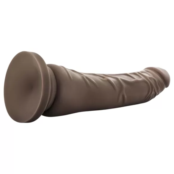 Dr. Skin 8,5 - naturgetreuer Dildo mit Saugnapf (braun, 20,5 cm)