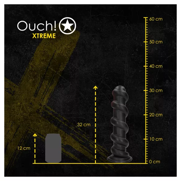 Autsch! Hole Driller - riesiger Analplug (schwarz) - 31,5 cm