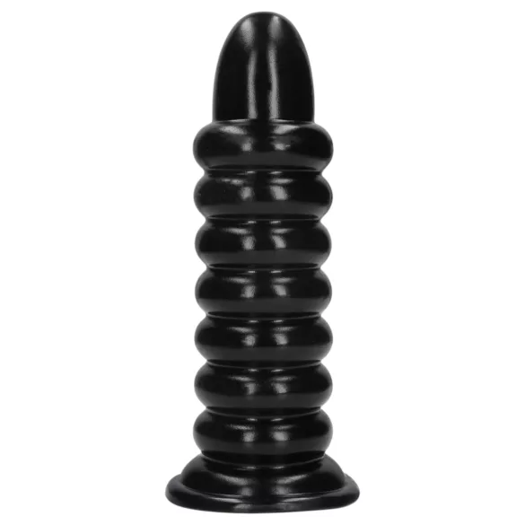 Autsch! Spiral Force - gedrehter Analplug (schwarz) - 23,5 cm