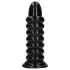 Autsch! Spiral Force - gedrehter Analplug (schwarz) - 23,5 cm
