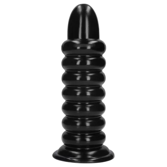 Autsch! Spiral Force - gedrehter Analplug (schwarz) - 23,5 cm