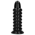 Autsch! Spiral Force - gedrehter Analplug (schwarz) - 23,5 cm
