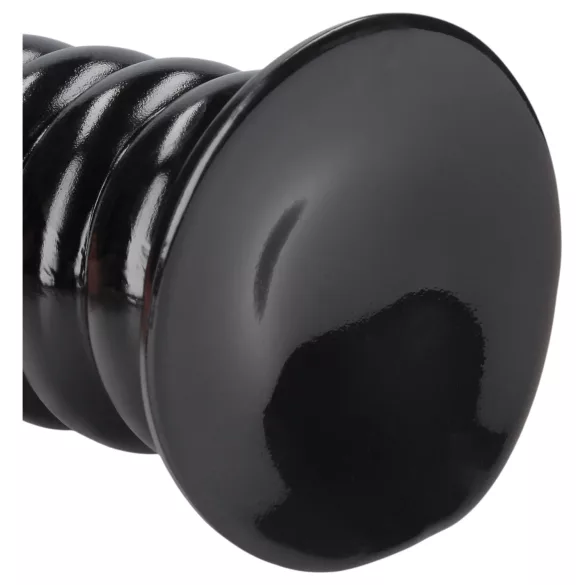 Autsch! Spiral Force - gedrehter Analplug (schwarz) - 23,5 cm