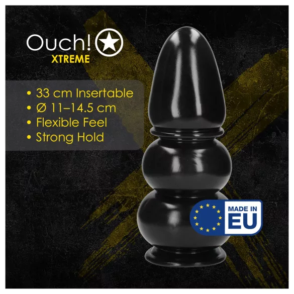 Autsch! Ultra Collosus - extra großer Analplug (schwarz) - 33 cm
