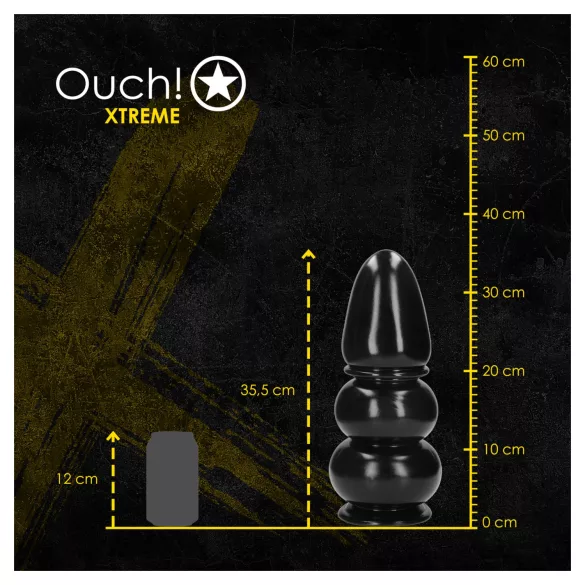 Autsch! Ultra Collosus - extra großer Analplug (schwarz) - 33 cm