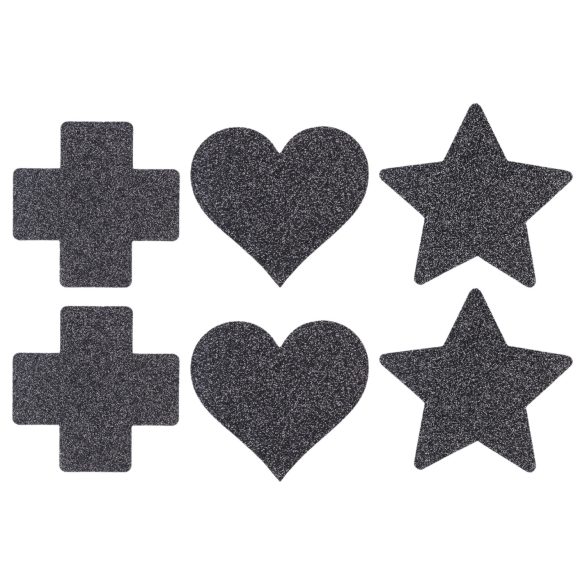 Le Désir - Brustwarzen-Abdeckungen - 3 Paar (Schwarz)