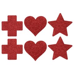 Le Désir - Brustwarzenaufkleber-Set - 3 Paare (Rot)