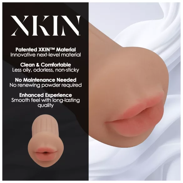 XKIN - künstlicher Mund-Masturbator - S (dunkel natur)