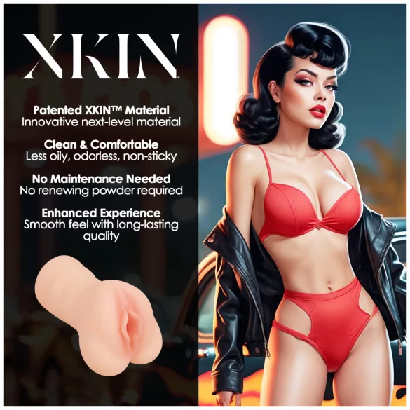XKIN Greaser Girl Misty - lebensechter Kunstvagina-Masturbator (naturfarben)