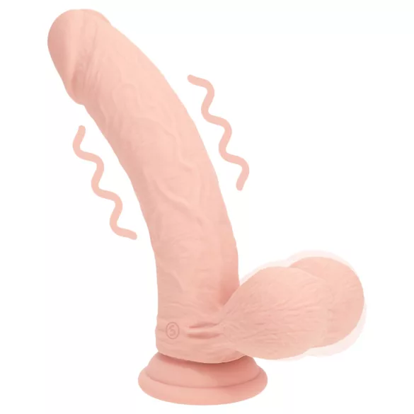 RealRock - realitätsnaher Vibrator mit doppelter Dichte (hautfarben) - 18 cm