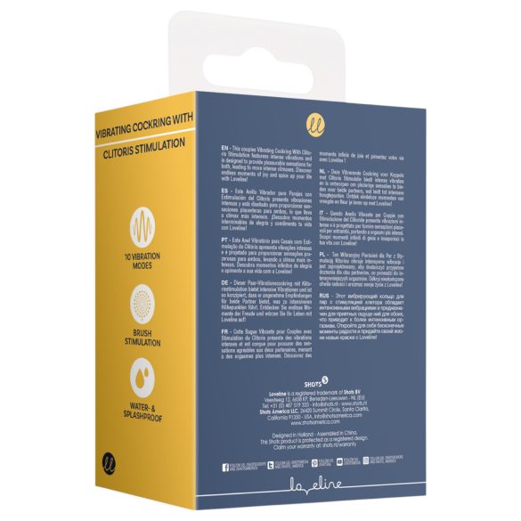 Loveline - vibrierender Penisring mit Klitorisstimulation (grau)