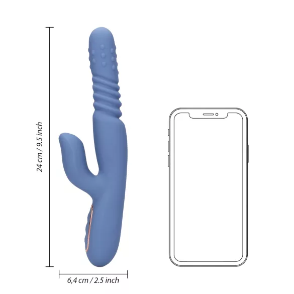 Loveline - wärmender Stoßvibrator (blau)