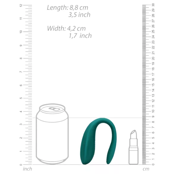 Loveline - kabelloser, wasserfester Paarvibrator mit Fernbedienung (grün)