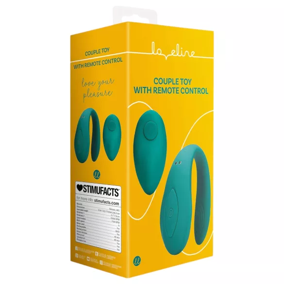 Loveline - kabelloser, wasserfester Paarvibrator mit Fernbedienung (grün)