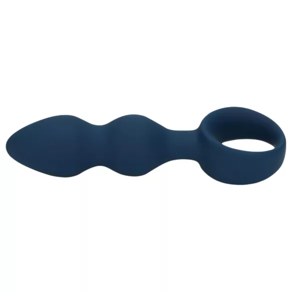 Loveline - Anal-Dildo mit Ring - mittel (blau)
