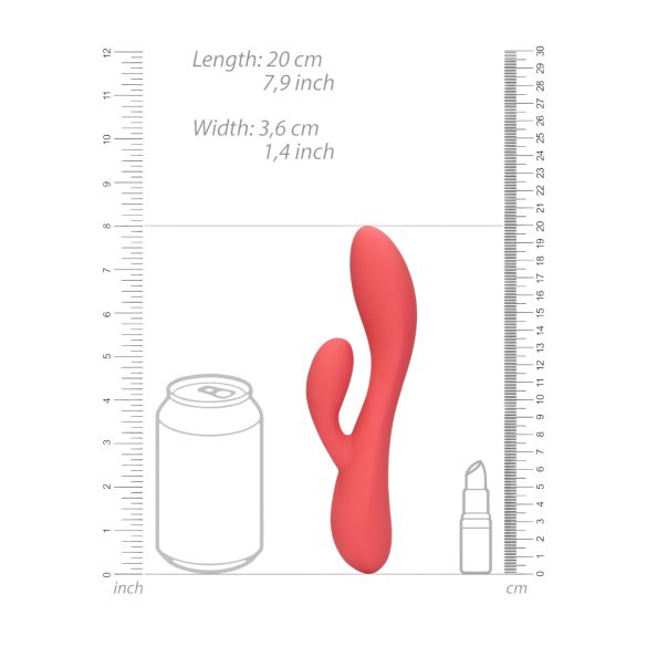 Loveline - Wiederaufladbarer, wasserdichter Vibrator mit Klitorisarm (pink)