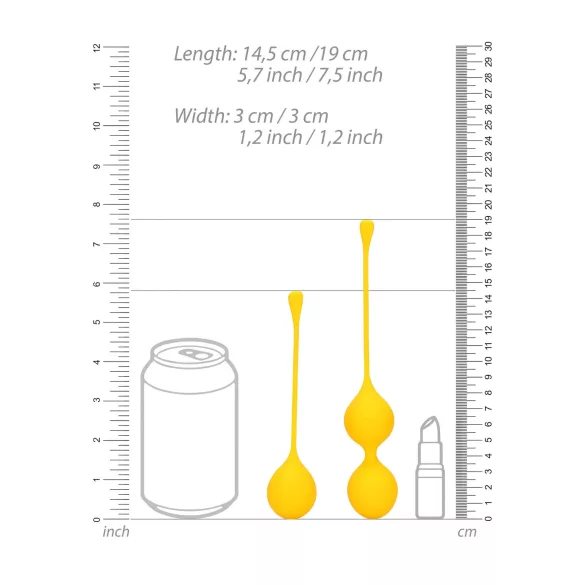 Loveline - Silikon Geishakugel Set - 2-teilig (gelb)