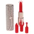 Loveline Candy - Lippenstift-Vibrator mit 4 Aufsätzen (rosa)