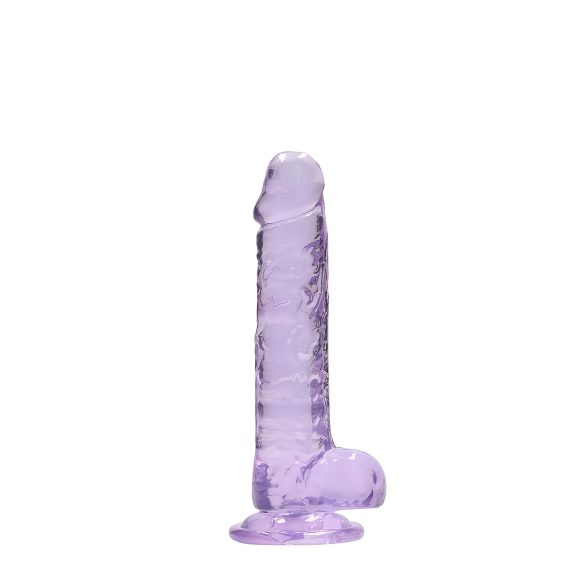 REALROCK - Durchsichtiger Realistischer Dildo - Lila (17cm)