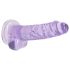 REALROCK - Durchsichtiger Realistischer Dildo - Lila (17cm)