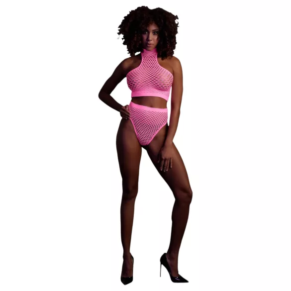 Ouch! - Leuchtendes Dessous-Set (Pink)