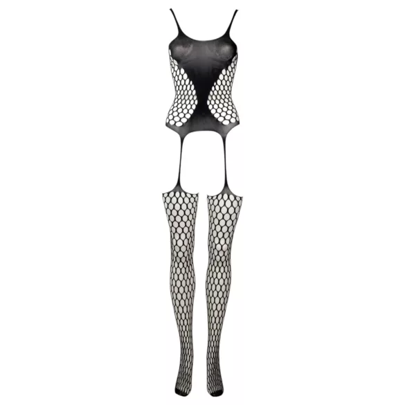 Le Désir - gepunktetes Netz-Set (schwarz) - S-XL