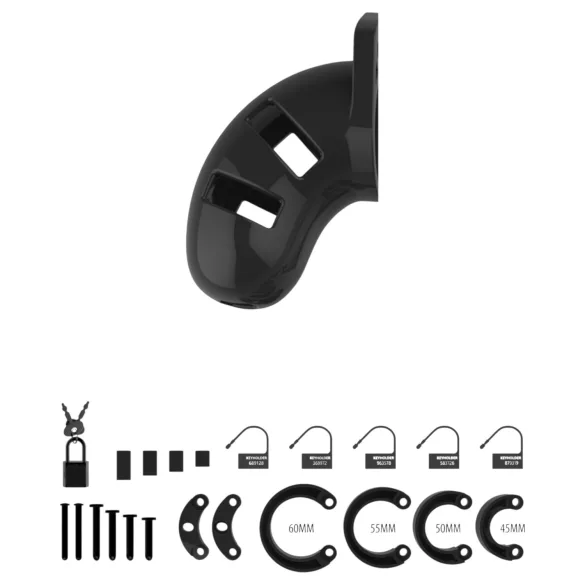 ManCage - Peniskäfig Modell 13 (schwarz) - 6,5 cm