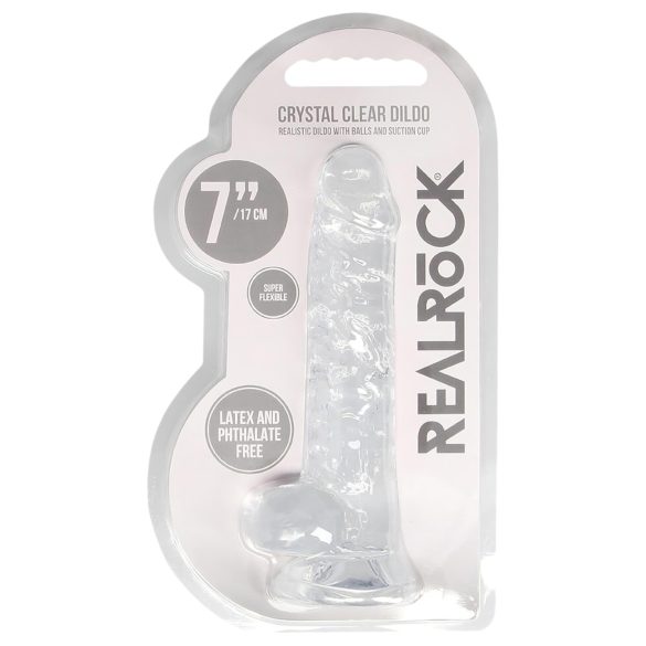 REALROCK - transparenter realistischer Dildo - transparent (17cm)