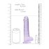 REALROCK - Transparent Realistischer Dildo - Lila (19cm)