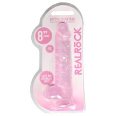 REALROCK - Transparenter realitätsnaher Dildo - Pink (19cm)