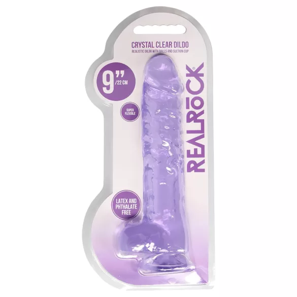 REALROCK - durchsichtiges lebensechtes Dildo - lila (22cm)