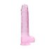 REALROCK - transparenter realitätsnaher Dildo - Pink (22cm)