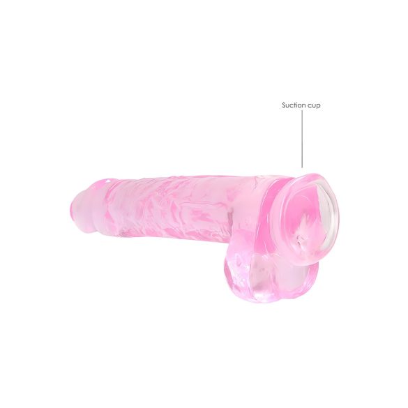 REALROCK - transparenter realitätsnaher Dildo - Pink (22cm)