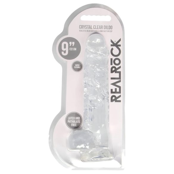 REALROCK - realistischer, transparenter Dildo - durchsichtig (22 cm)
