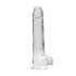 REALROCK - realistischer, transparenter Dildo - durchsichtig (22 cm)