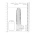 REALROCK - realistischer, transparenter Dildo - durchsichtig (22 cm)