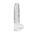 REALROCK - realistischer, transparenter Dildo - durchsichtig (22 cm)