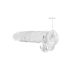REALROCK - realistischer, transparenter Dildo - durchsichtig (22 cm)