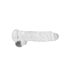 REALROCK - realistischer, transparenter Dildo - durchsichtig (22 cm)