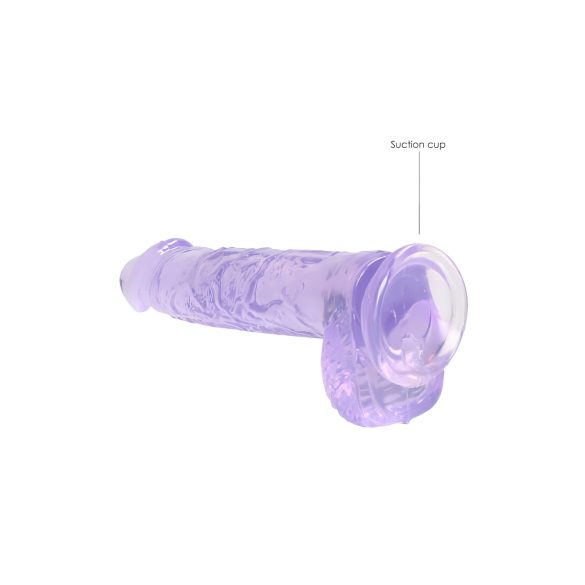 REALROCK - transparenter realistischer Dildo - lila (15cm)