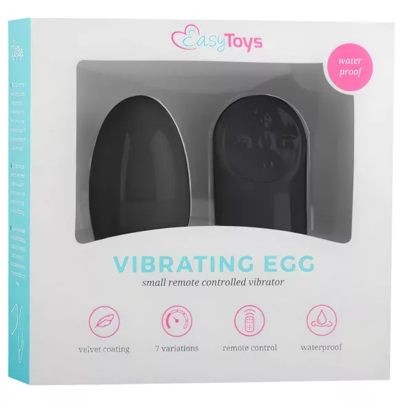EasyToys - tragbares vibrierendes Ei mit Funkfernbedienung, 7 Rhythmen (schwarz)