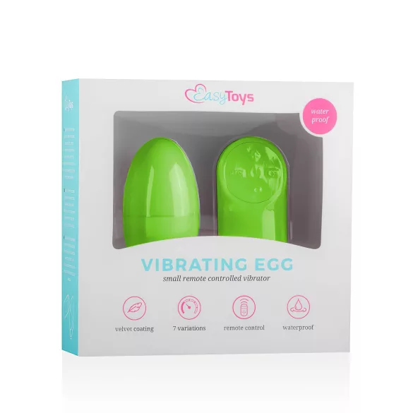Easytoys - 7-fach Vibrations-Ei mit Fernsteuerung (grün)