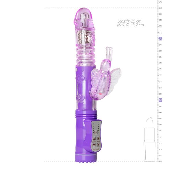 Easytoys Butterfly - rotierender Stoßvibrator (Lila)