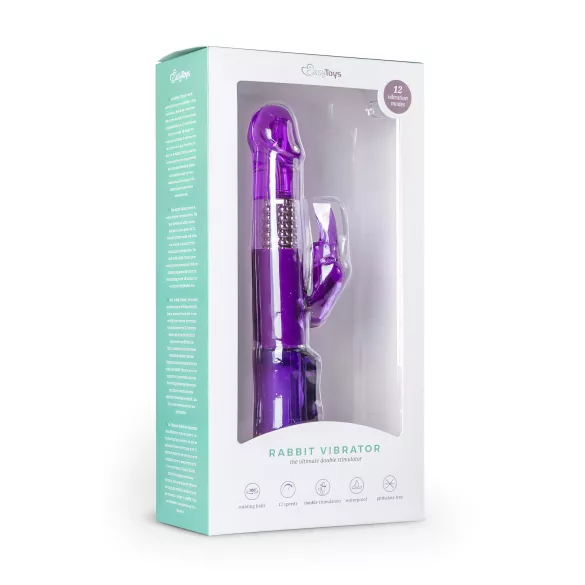 Easytoys Rabbit - drehende Perlen Clit Vibrator (lila)