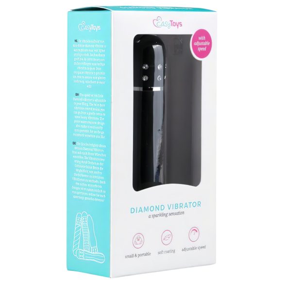 Easytoys Diamond Curved - Mini-Stabvibrator (schwarz)