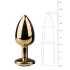 EasyToys Metal No.1 - Analplug in Kegelform mit lila Stein (gold, 2,5 cm)
