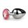 Easytoys Metall Nr.1 - pink Stein Kegel Analplug - Silber (2,7cm)